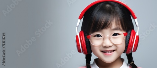 Cheerful Young Girl Enjoyin...