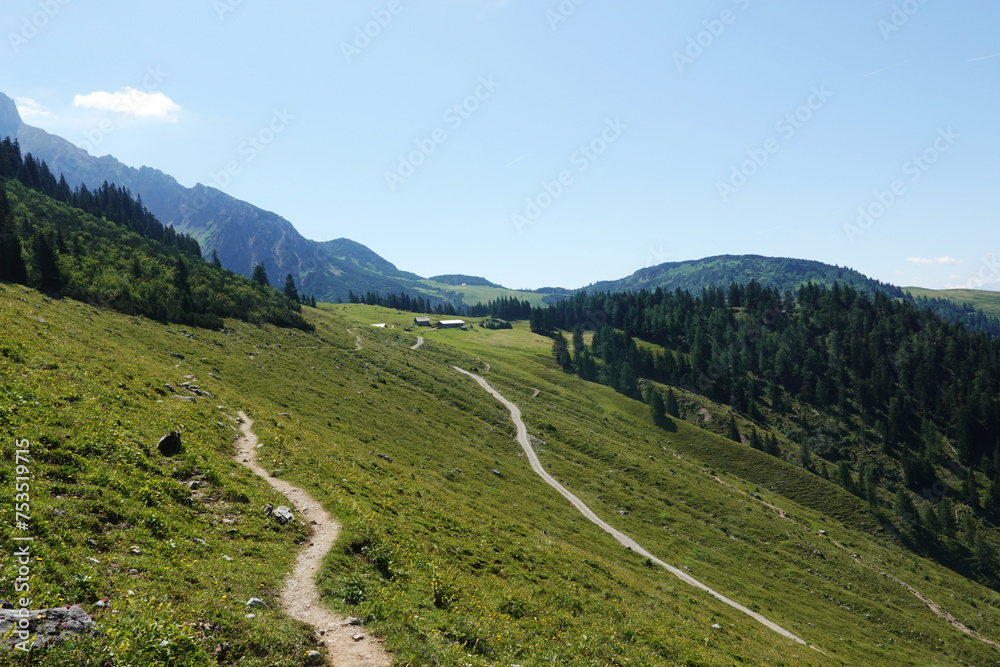 The view from Gosaukamm mountain ridge, Austria	