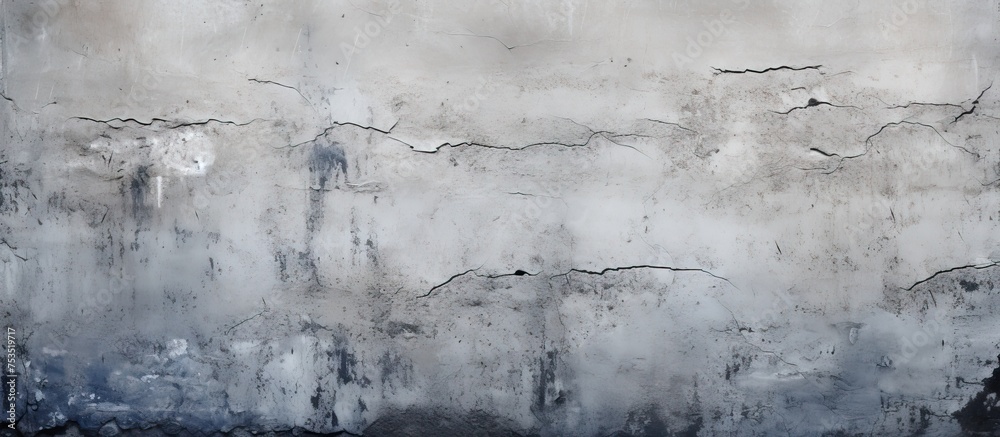 Abstract Artistic Expression: Weathered Wall with Cracked Paint and Textured Surface