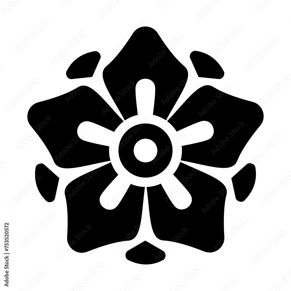 abstract geometric ornamental flower head, geometric black symmetric floral decoration abstract geometric ornamental flower head, geometric black symmetric floral decoration