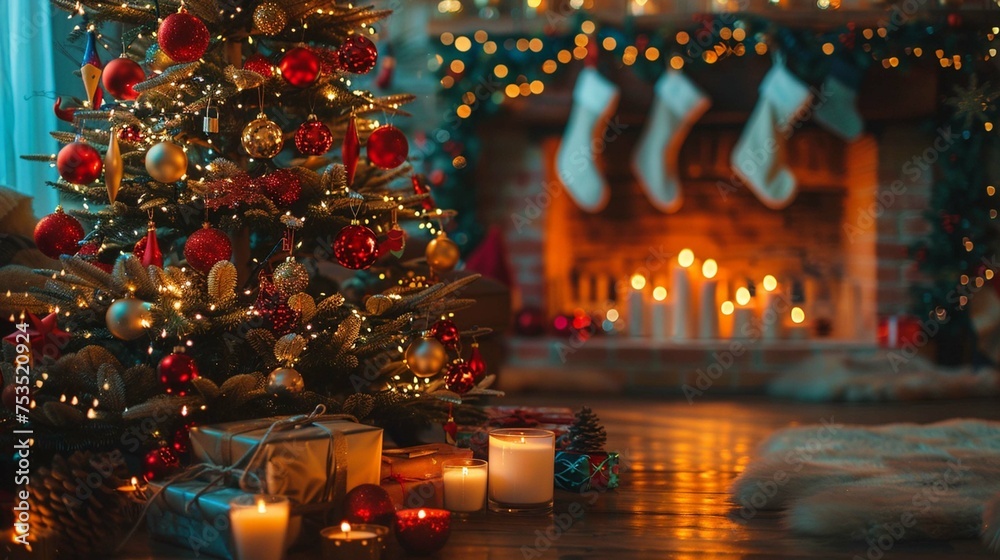 Christmas candles in the church