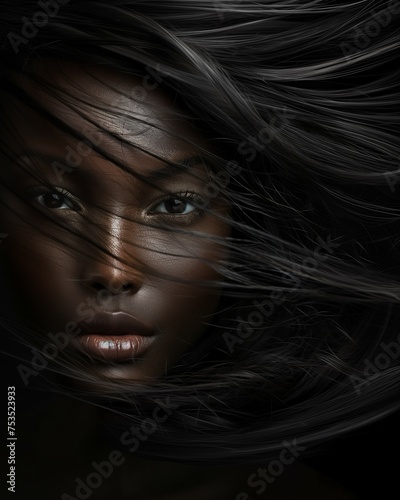Closeup portrait of woman w...