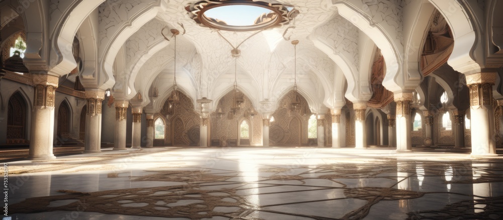 Fototapeta premium Interior design of Ibn Tulum mosque