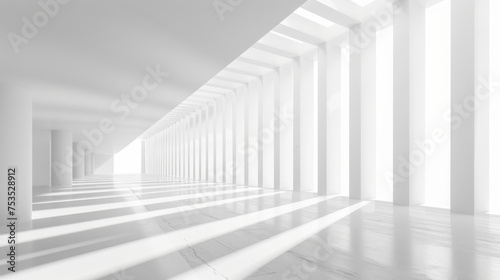 Abstract architectural white space background