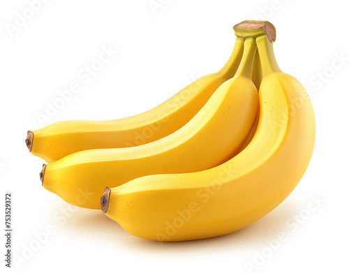 bananas close up, on white background photo