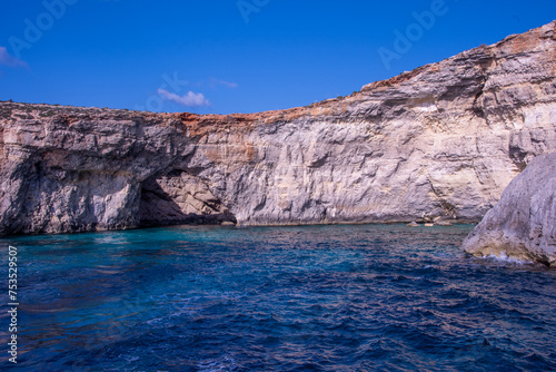 Beautiful view of the island of Comino  Malta 