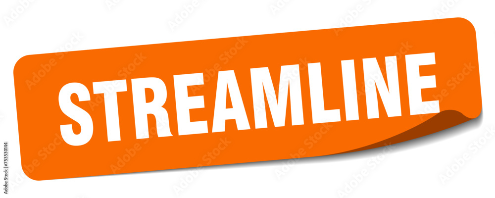 Fotografia streamline sticker. streamline label