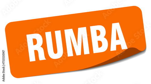 rumba sticker. rumba label