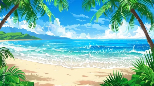 Exotic tropical beach background