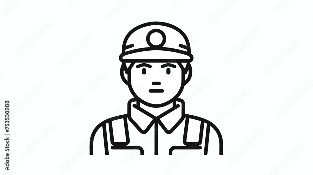 Soldier line icon. Illustration for web and mobile d