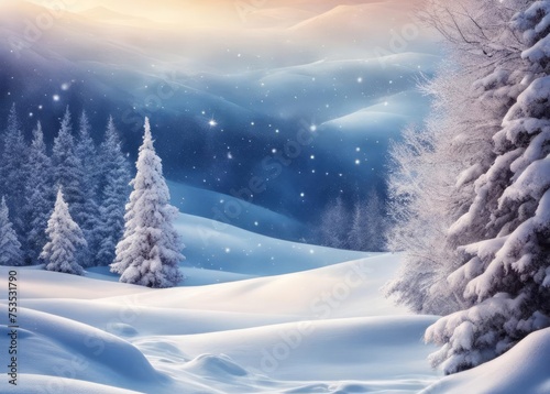 winter space of snow background