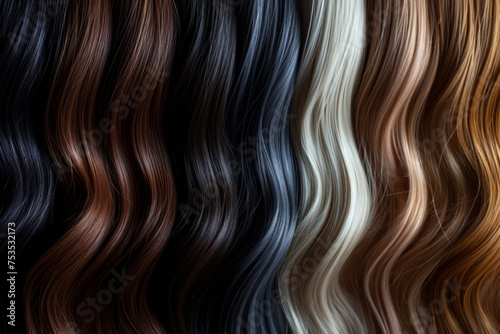 Rich and Diverse Hair Colors in Various Shades and Curls