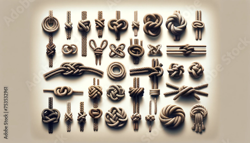 different types of rope knots