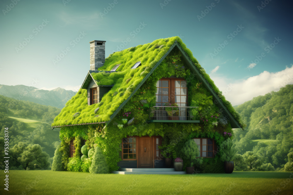 Eco-Friendly Living Roof House Eco-Friendly Living Roof House