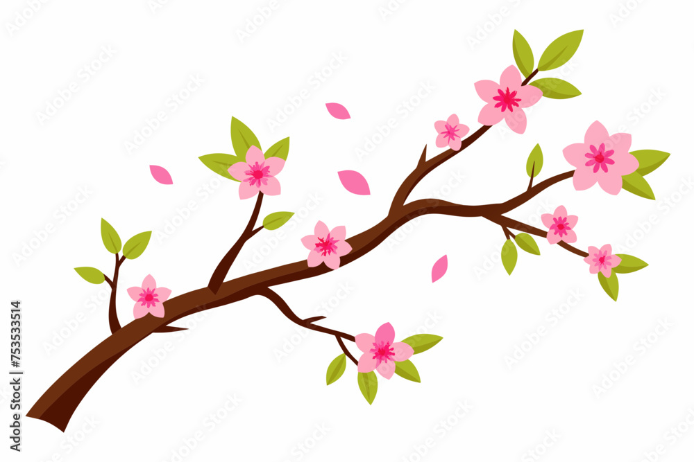 Cherry Blossom Vector Art Isolated on a clean background