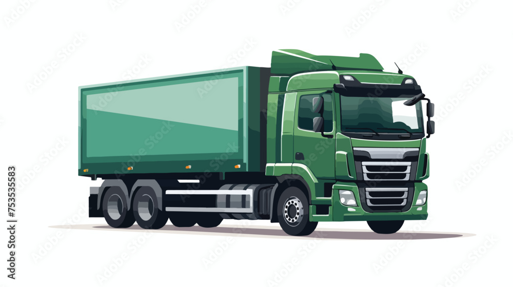 Truck vehicle isolated icon Flat vector illustration