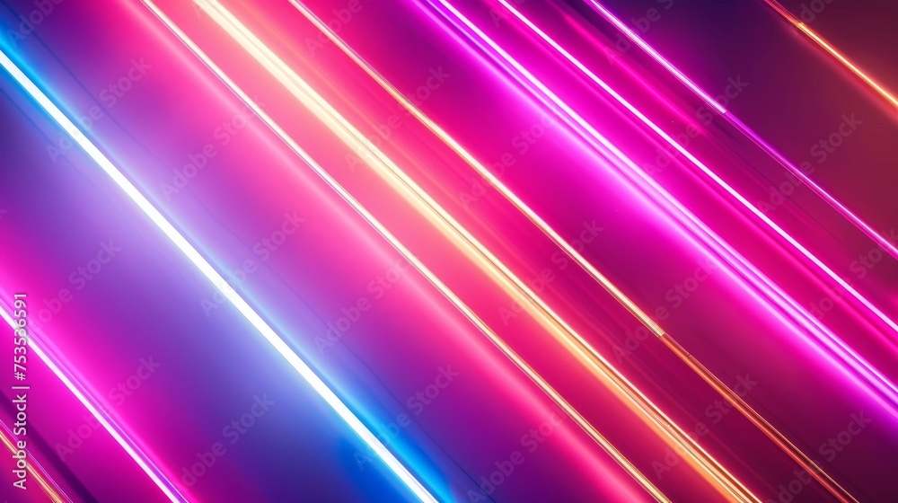 Neon light texture with vibrant glowing lines