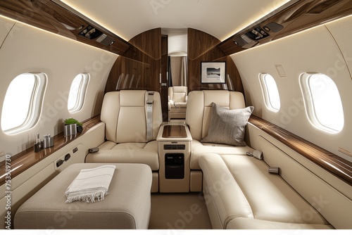 the private jet interior design professional photography © NikahGeh