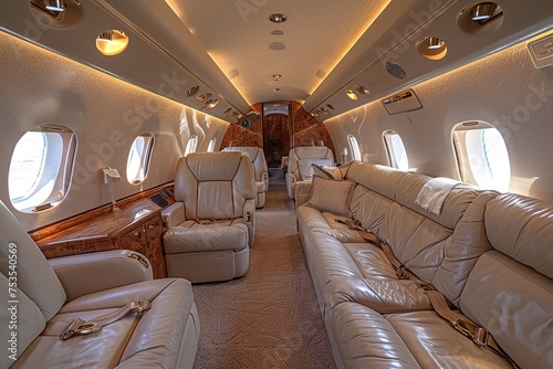 the private jet interior design professional photography
