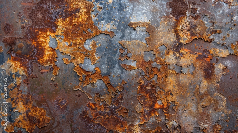 Worn metal surface with rust and patina
