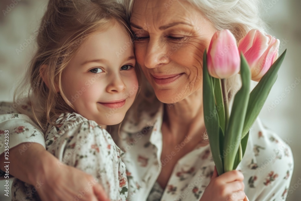 A Heartwarming Moment between a Mother and Daughter, a Fictional character created by Generative AI. A Heartwarming Moment between a Mother and Daughter, a Fictional character created by Generative AI.