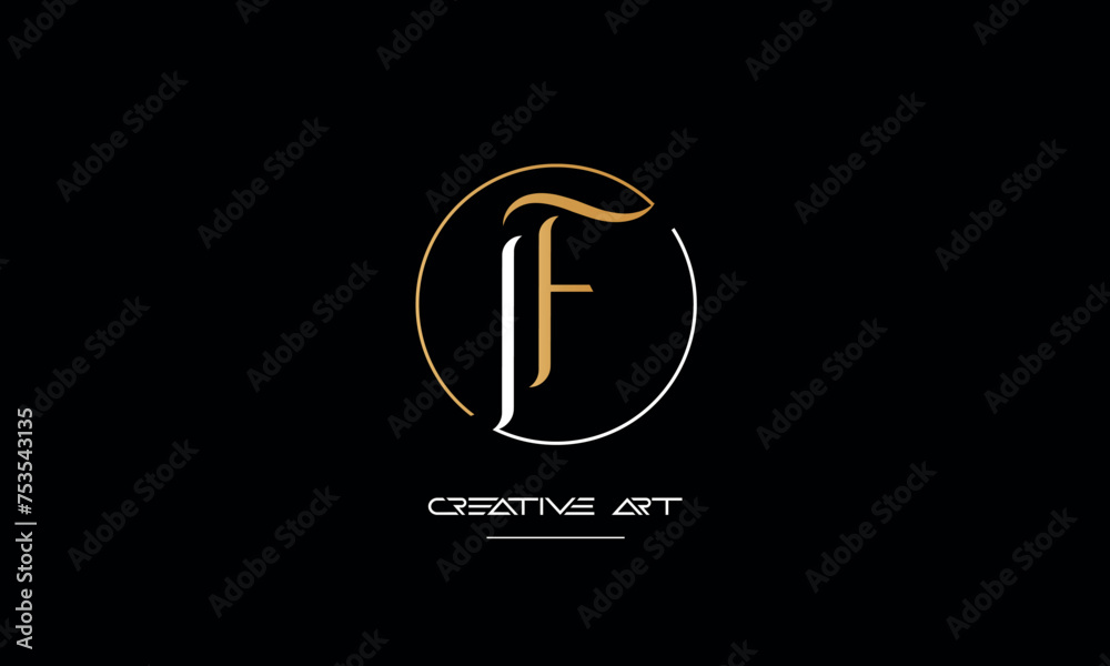 FI, IF, F, I abstract letters logo monogram FI, IF, F, I abstract letters logo monogram