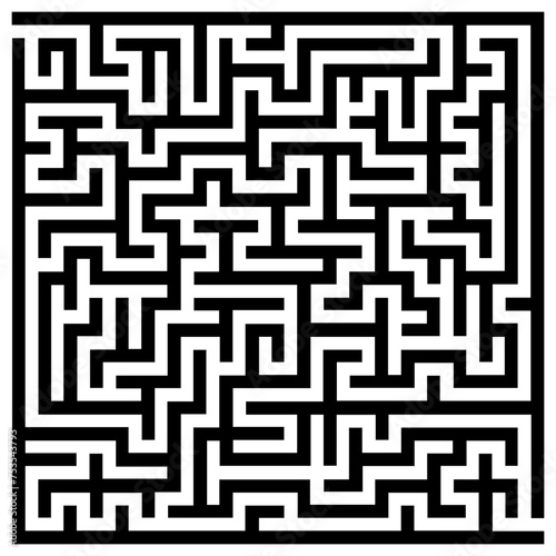 abstract maze background in black and white colours