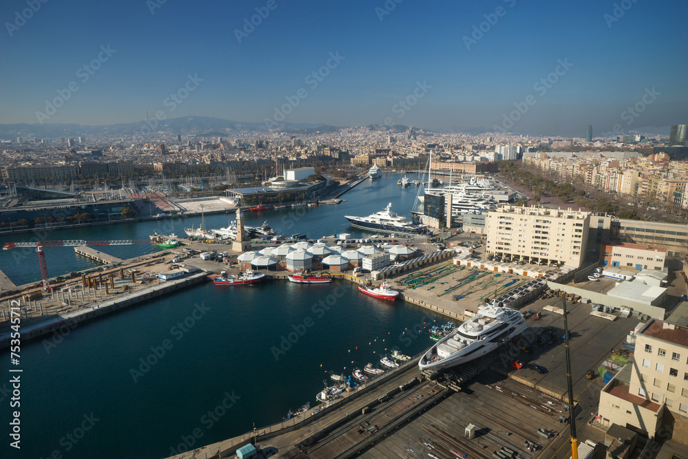 View to Barcelona Harbour