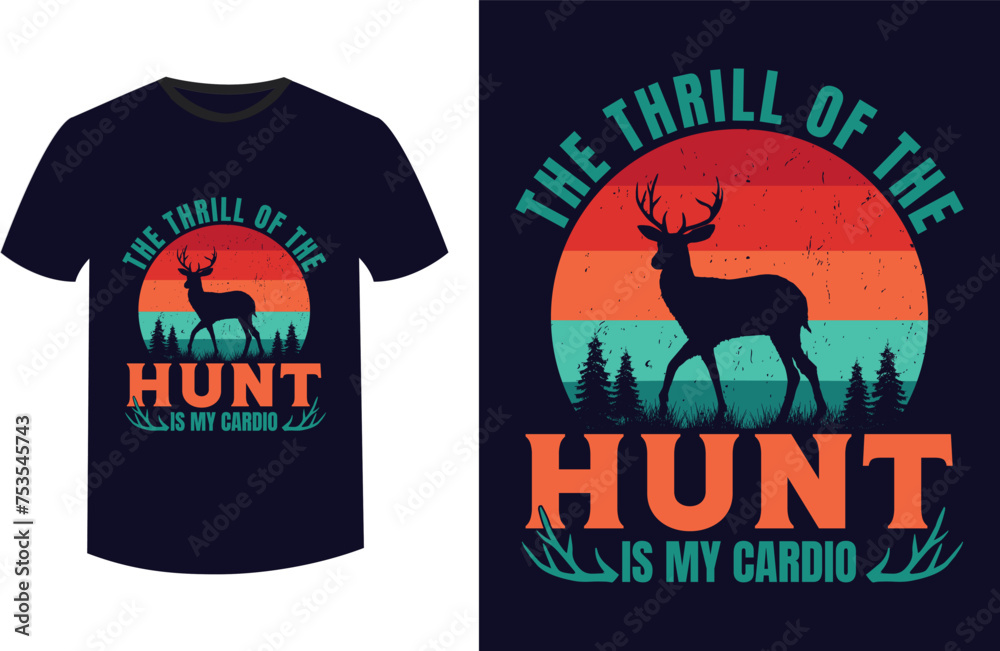 Graphic Prints Set with Deer Shoot Gun, Typography Hunt T shirt hunting t shirt design vector, hunting t shirt illustrations