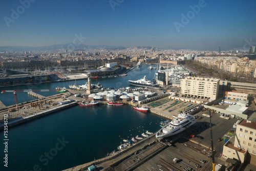 View to Barcelona Harbour