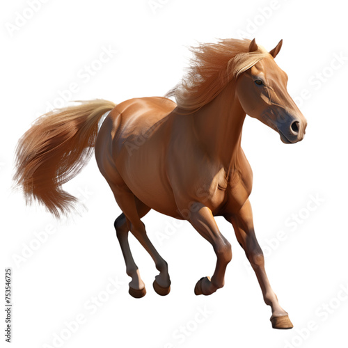 Majestic Beauty  Horse Isolated on Transparent Background
