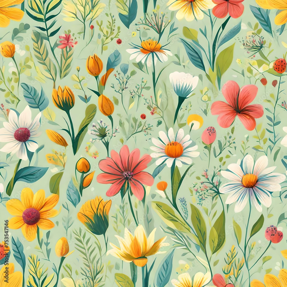 Floral background for Spring, Generated using AI