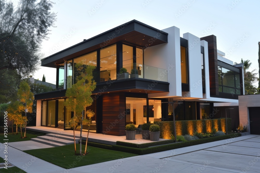 A modern minimalist house located in the heart of downtown