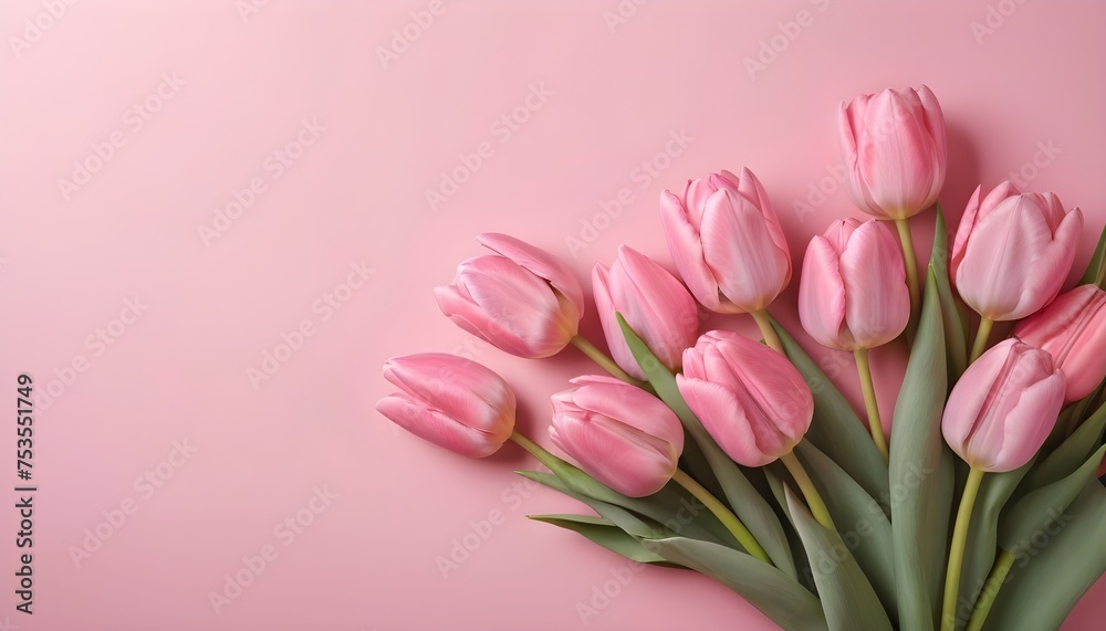 pink on a pink background with copy space canvas print flower pink on a pink background with copy space canvas print flower