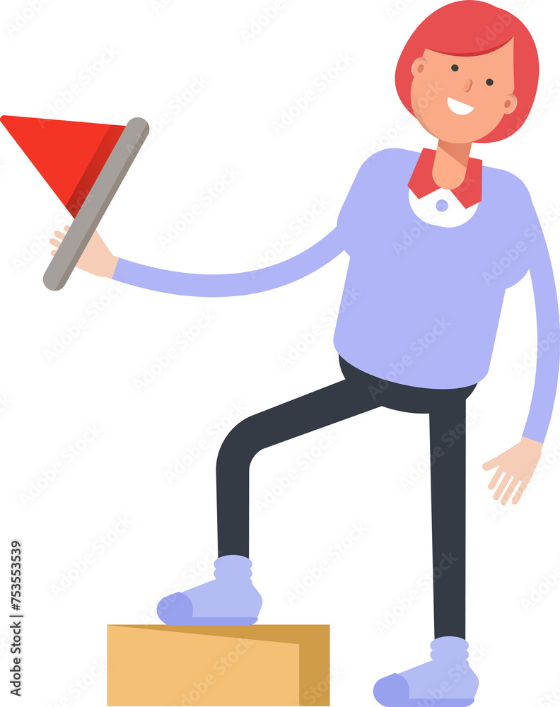 Woman Character Holding Flag
Woman Character Holding Flag