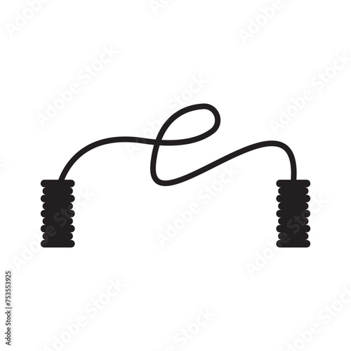 skipping rope icon vector