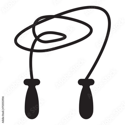 skipping rope icon vector
