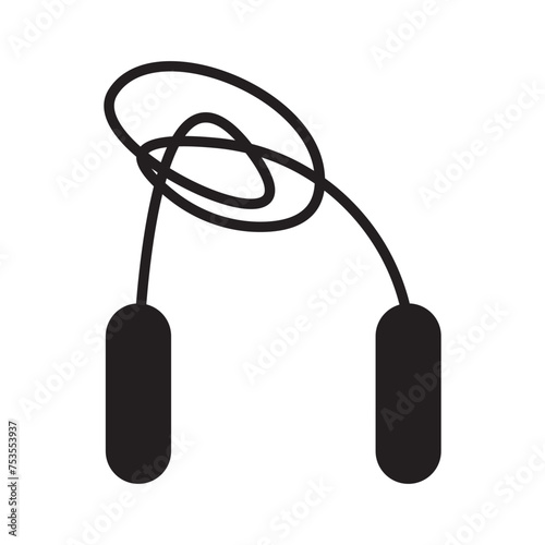 skipping rope icon vector