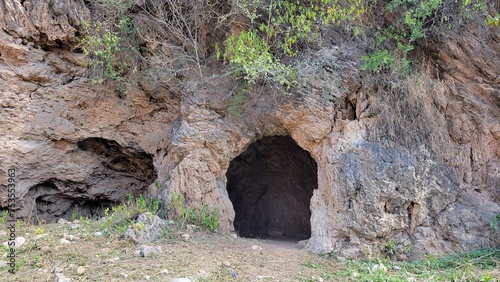 Old cave in Katas Raj Temples, Qila Katas