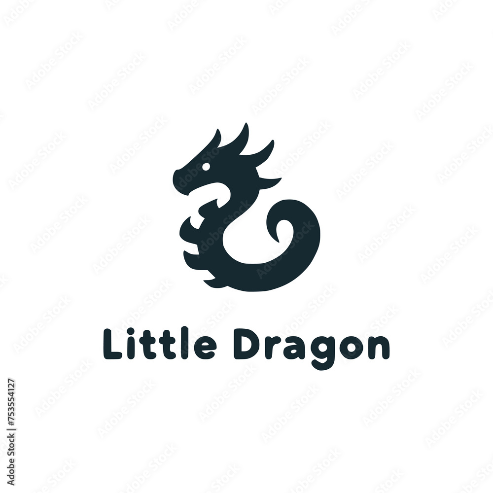 cute little dragon wild animal beast logo vector illustration template design cute little dragon wild animal beast logo vector illustration template design