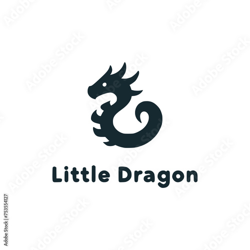 Wallpaper Mural cute little dragon wild animal beast logo vector illustration template design Torontodigital.ca