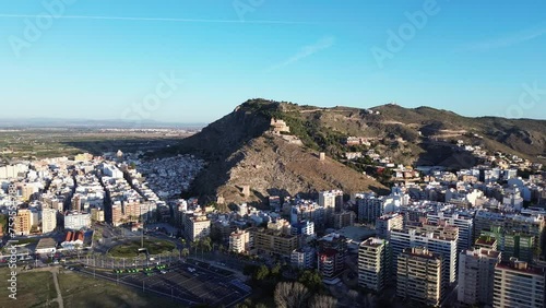 Aerial view of Cullera town in the Valencian Community photo