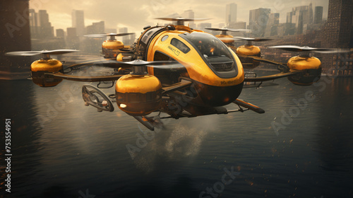 Floating taxi drones © Cedar