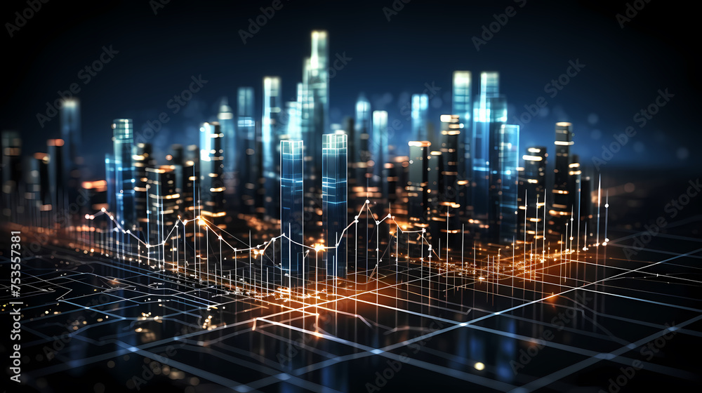 Global business, internet network connection, internet of things, smart city concept