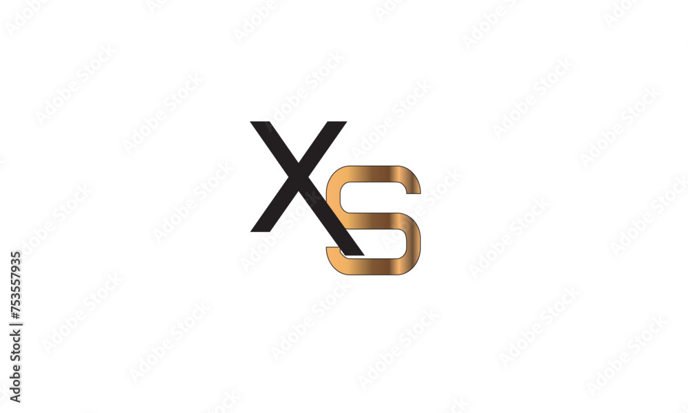 Fototapeta premium XS, SX, X, S Abstract Letters Logo Monogram