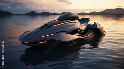 Futuristic electric jet skis water sports © Cedar
