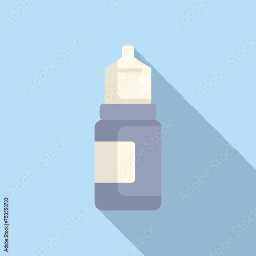 Antiviral bottle icon flat vector. Potion allergy. Bottle medicine remedy shot