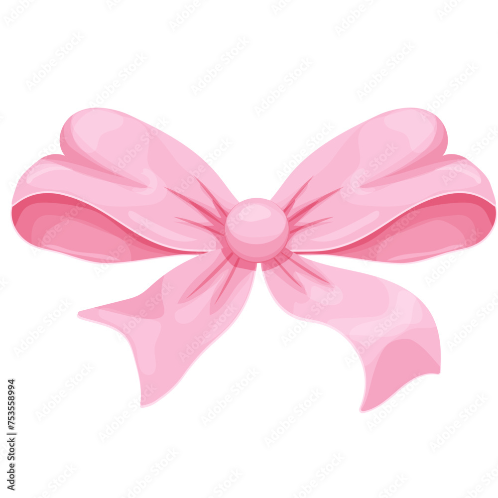 Pink bow coquette y2k aesthetic ribbon, elegant accessory, pastel tie isolated on white background. Lovely satin knot. Pink bow coquette y2k aesthetic ribbon, elegant accessory, pastel tie isolated on white background. Lovely satin knot.