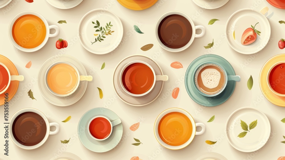 Tea Cups on Beige Notification