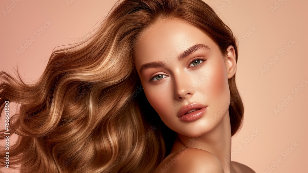 Portrait of a beautiful young woman with gorgeous hair Portrait of a beautiful young woman with gorgeous hair